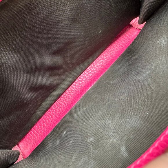 GUCCI GG Marmont Chain Wallet Pink Leather Shoulder Bag 699-070825 - Picture 13 of 15